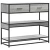 vidaXL Console Table Grey Sonoma 90x35x80 cm Engineered Wood