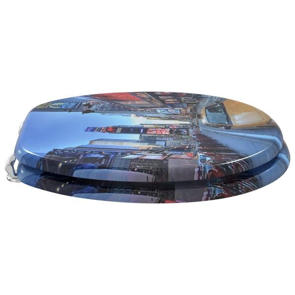 vidaXL Toilet Seat Multicolour 44 x 38 cm MDF board