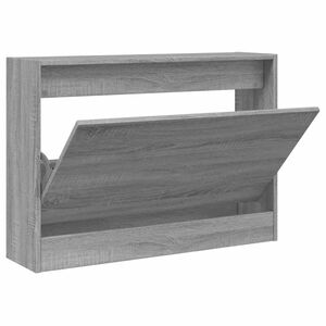 vidaXL Shoe Cabinet Grey Sonoma 80x21x57 cm Engineered Wood