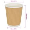 vidaXL Paper Coffee Cups 500 pcs 8oz 200ml Brown