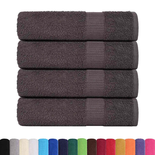vidaXL Hand Towels "FROGN" 4 pcs Anthracite 50x100 cm 360 gsm