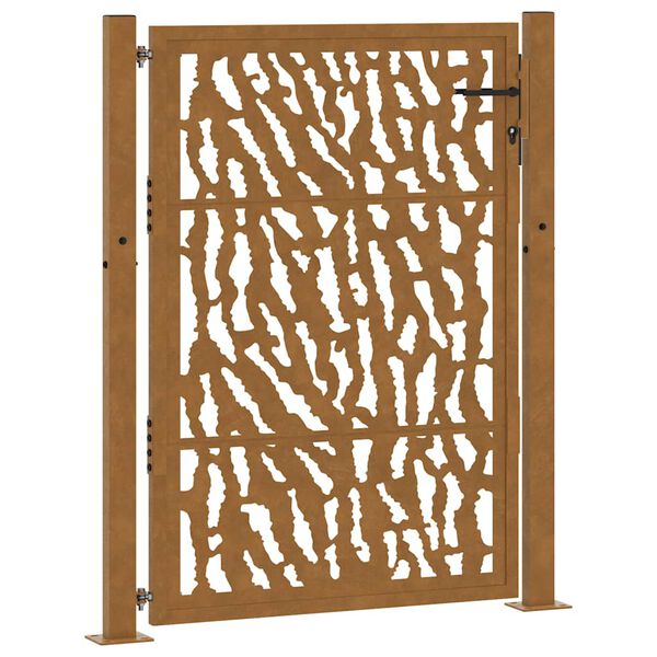 vidaXL Garden Gate 100x125 cm Weathering Steel Trace Design