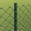 vidaXL Fence with Post Green 1.2 x 10 m Steel and PVC