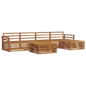 vidaXL Outdoor Sofa Set 6 pcs Natural Solid Acacia Wood