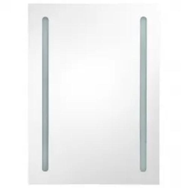 vidaXL LED Bathroom Mirror Cabinet Concrete Grey 50x13x70 cm