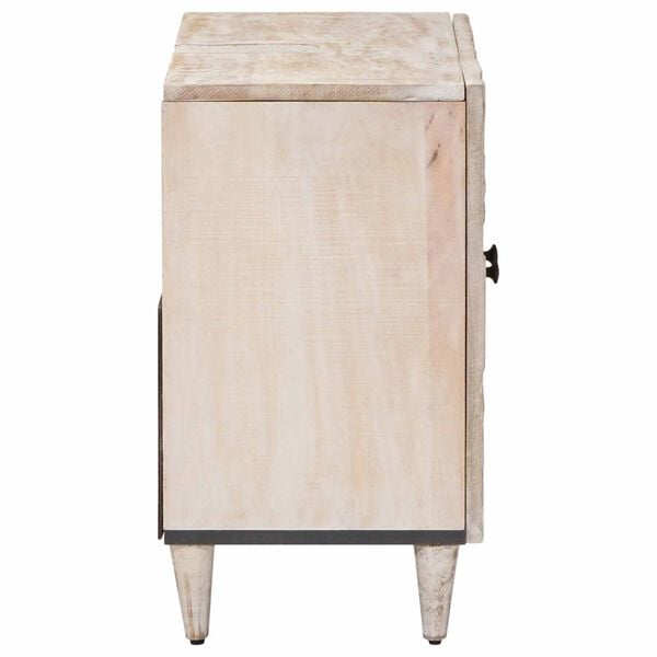 vidaXL Bathroom Sink Cabinet White 62 x 33 x 58 cm Solid Mango Wood