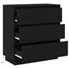 vidaXL Bedside Cabinet with Black 71 x 34.5 x 75 cm Engineered wood