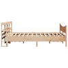 vidaXL Bed Frame with Headboard 135x190 cm Double Solid Wood Pine