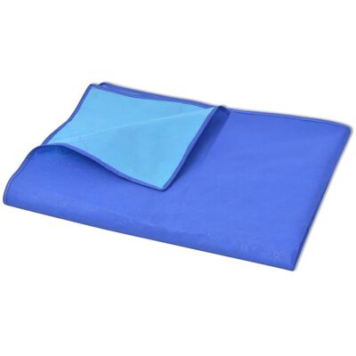 vidaXL Picnic Blanket Blue and Light Blue 100x150 cm