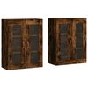 vidaXL Wall Mounted Cabinets 2 pcs Smoked Oak Engineered Wood