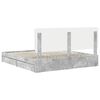 vidaXL Storage Bed Concrete Grey 200 x 200 cm Engineered Wood