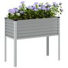 vidaXL Garden Planter Grey 100x45x90 cm Steel