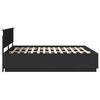 vidaXL Bed Frame with Headboard Black 200 x 200 cm Engineered Wood