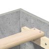 vidaXL Bed Frame No Mattress Concrete Grey 140x200 cm Engineered Wood