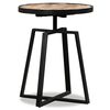 vidaXL Side Table Round Solid Reclaimed Teak