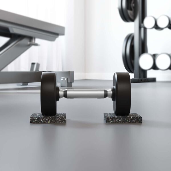 vidaXL Rubber Roller Black Rubber