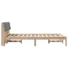 vidaXL Bed frame Brown and light grey 140 x 190 cm Solid pine wood