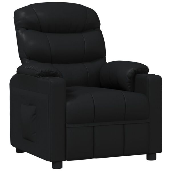 vidaXL Recliner Chair Black Faux Leather