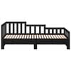 vidaXL Pull-out Day Bed without Mattress Black 2x cm Solid Wood Pine