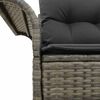 vidaXL Garden Sofa with Cushion Grey 141 x 62 x 69cm Poly Rattan