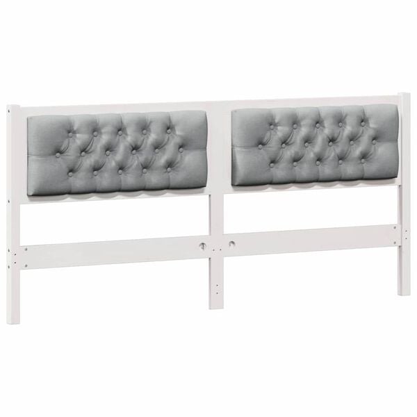 vidaXL Headboard Other White and light grey 180 cm Solid pine wood