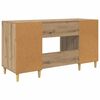 vidaXL Desk with Shelf Artisan Oak 140 x 50 x 75 cm Engineered Wood