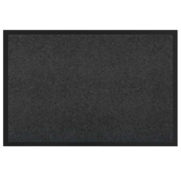 vidaXL Door Mat Anthracite 120 x 80 x 1.2 cm Teddy Fabric