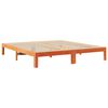 vidaXL Family Bed Frame No Mattress Wax Brown 270x200 cm Solid Wood Pine