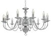 vidaXL Chandelier Silver 12 x E14 Bulbs