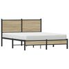 vidaXL Metal Bed Frame without Mattress Sonoma Oak 137x190 cm