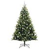 vidaXL Artificial Hinged Christmas Tree 300 LEDs Green 210 cm