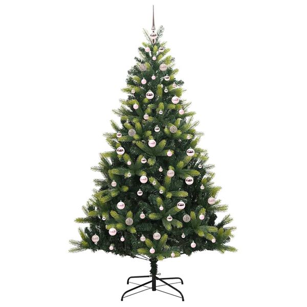 vidaXL Artificial Hinged Christmas Tree 300 LEDs Green 210 cm
