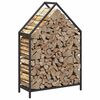 vidaXL Firewood Rack Black 60x25x90 cm Cold-rolled steel