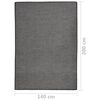 vidaXL Outdoor Flatweave Rug 140x200 cm Grey
