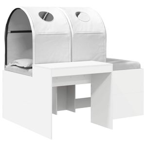 vidaXL Bed with Tunnel 3 pcs White Engineered Wood