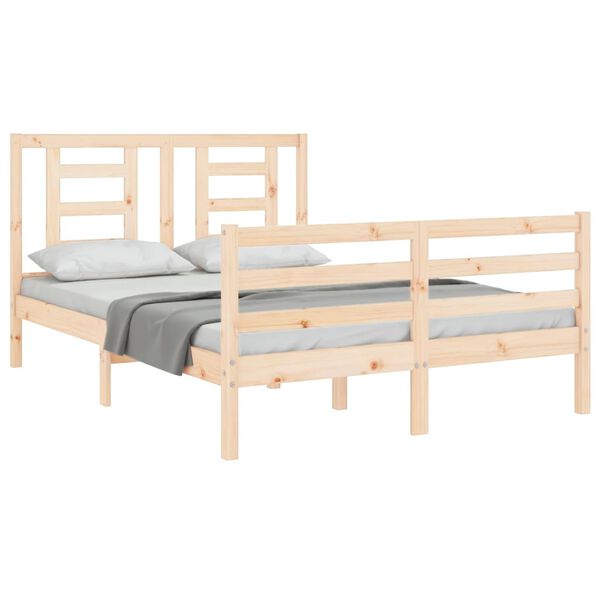 vidaXL Bed Frame without Mattress Small Double Solid Wood