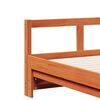 vidaXL Daybed with Trundle and Mattresses Wax Brown 90x190 cm Solid Wood Pine