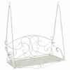 vidaXL Swing Bench Steel 110 x 52.5 x 47 cm Antique White