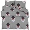 vidaXL Duvet Cover Set Grey 155x220 cm Cotton