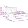 vidaXL Bed Frame with Drawer Grey Sonoma 160 x 200 cm Engineered Wood
