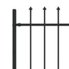 vidaXL Spike Fence Black 200 x 200 cm Powder-Coated Steel
