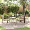 vidaXL Garden Dining Set 5 pcs Beige Poly Rattan