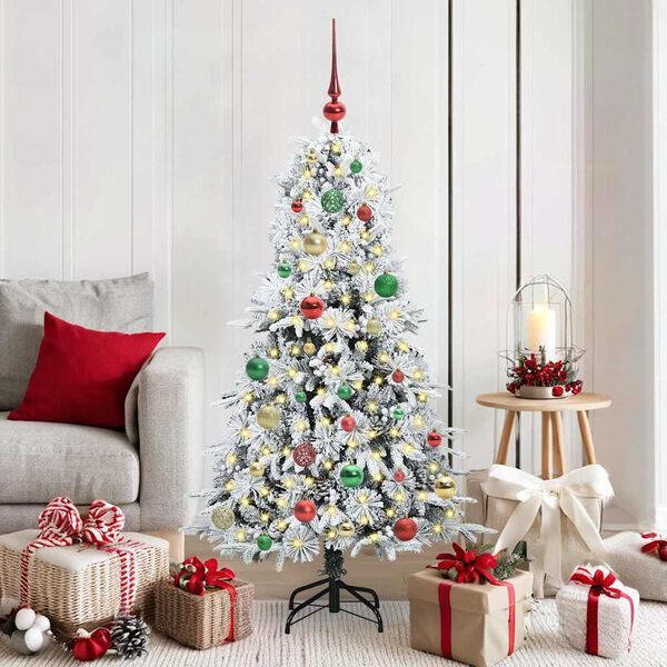 vidaXL Artificial Hinged Christmas Tree Green 150 cm PE and PVC