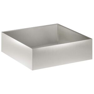 vidaXL Garden Planter Silver 80 x 80 x 30 cm Stainless Steel