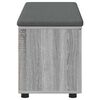 vidaXL Hall Bench with Cushion with Door Grey Sonoma 100 x 38 x 46 cm