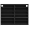 vidaXL Vitrine Cabinet Black 80x8.5x58 cm Engineered Wood