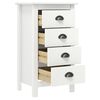 vidaXL Sideboard Hill White 46x35x80 cm Solid Pine Wood