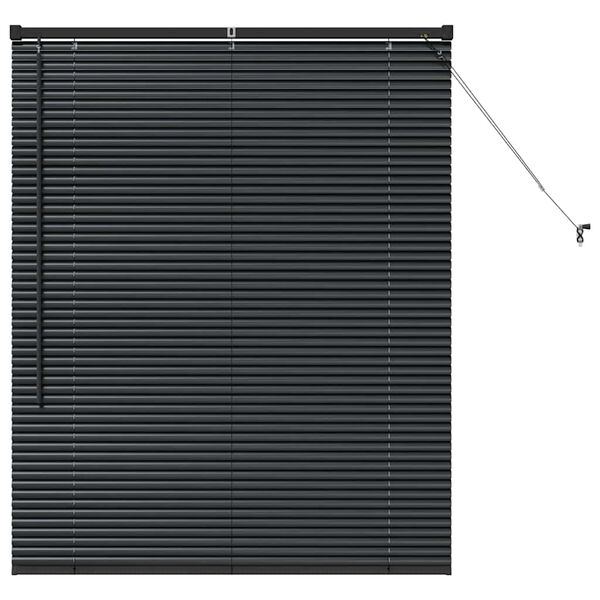 vidaXL Venetian Blinds Height Adjustable Black 130 x 105 cm Aluminium