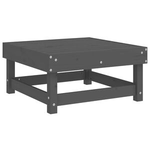 vidaXL Garden Footstool Grey Solid Wood Pine
