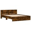 vidaXL Bed Frame without Mattress Smoked Oak 140x190 cm